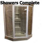 Complete recreational vehicle showers